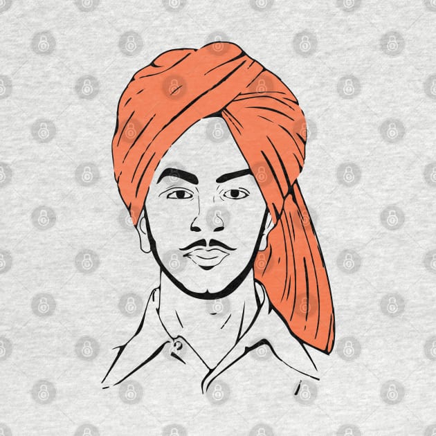 Bhagat Singh The Punjabi Indian Hero Freedom Fighter shirt by alltheprints